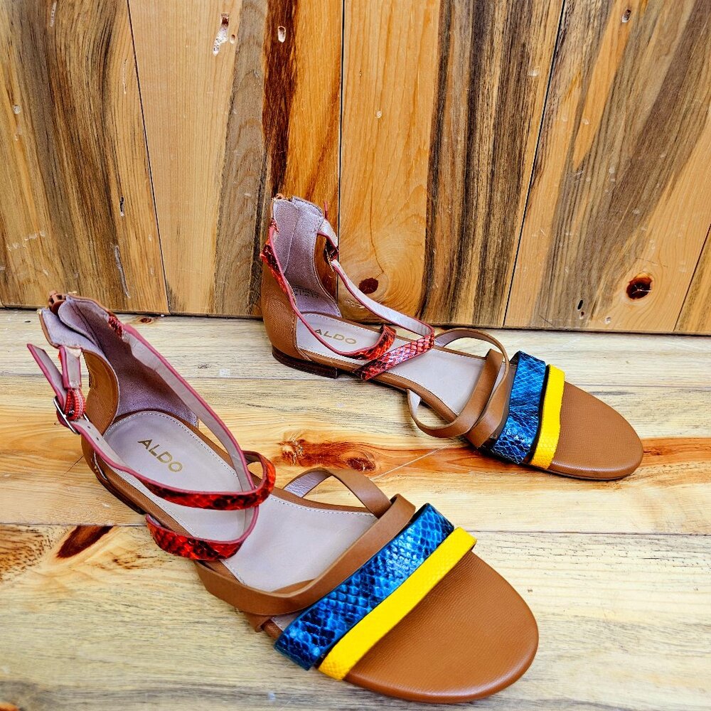 Aldo Snakeskin Summer Flat Gladiator Sandal